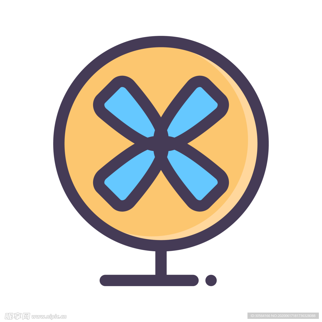 风扇图形标志图标装饰素材