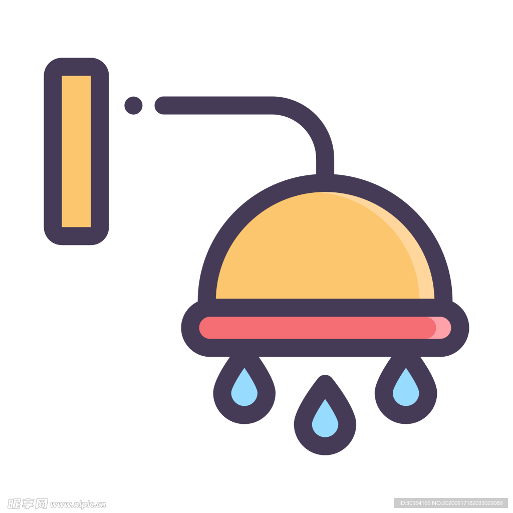 淋浴图形标志图标装饰素材