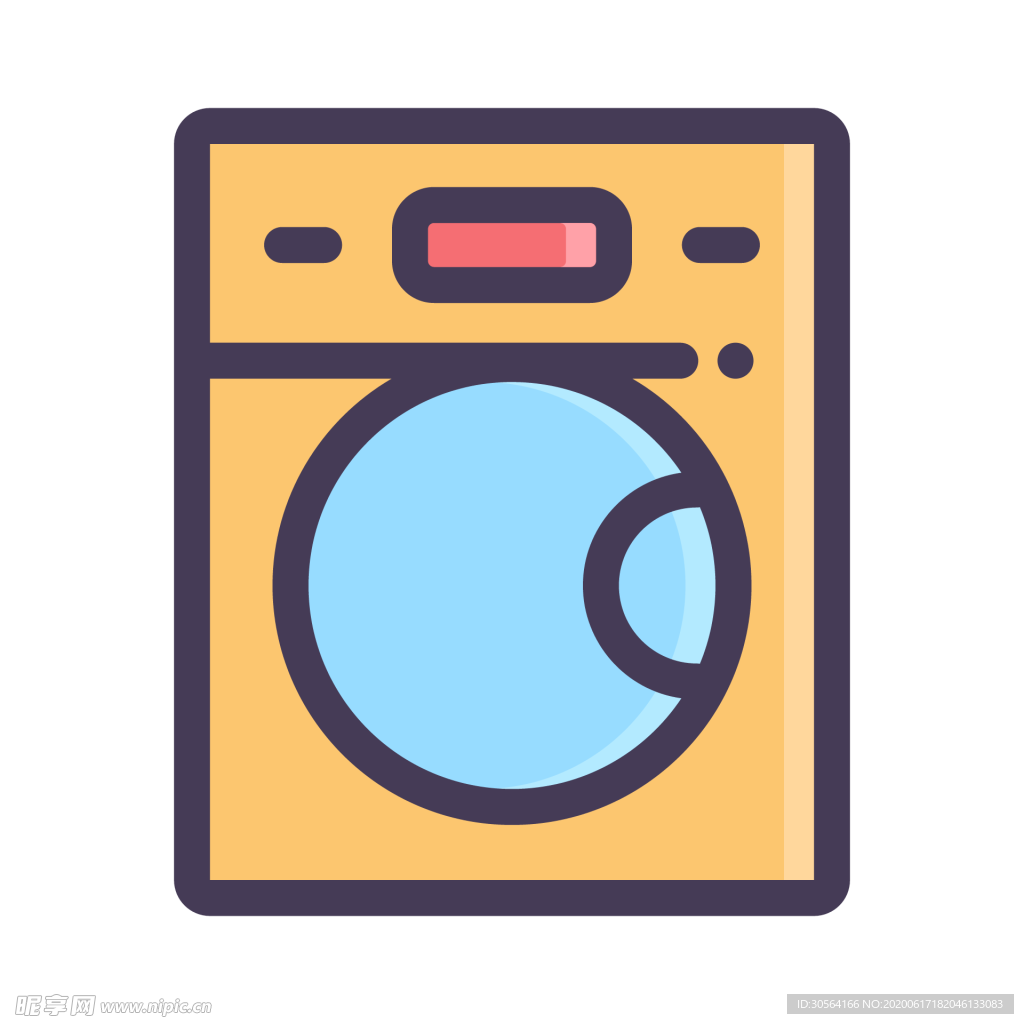洗衣机图形标志图标装饰素材