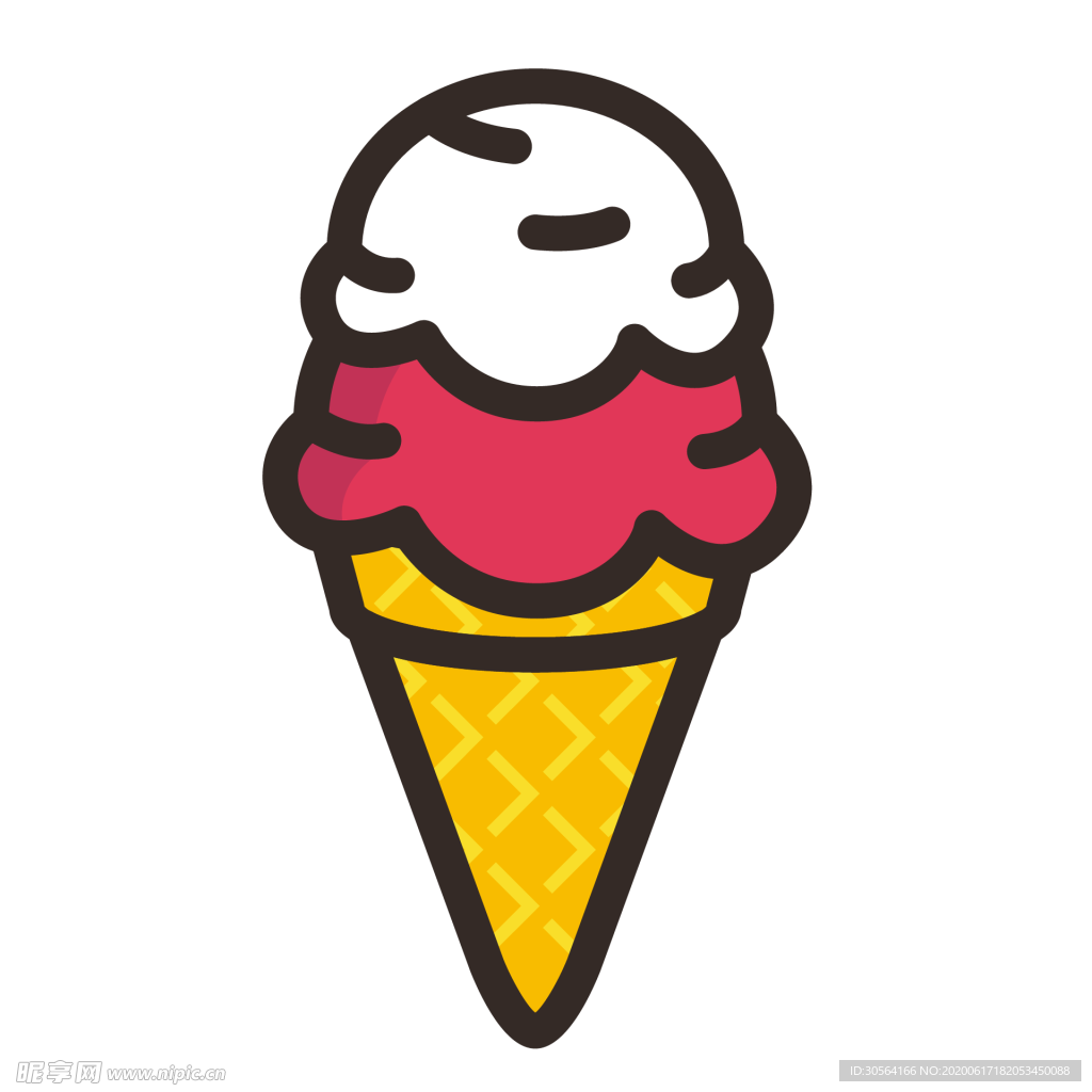 甜筒图形标志图标装饰素材