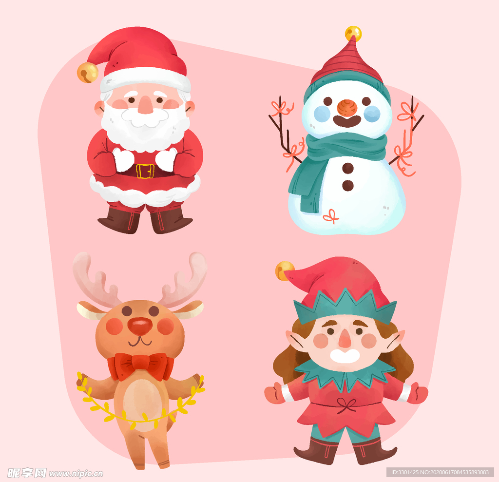 笑脸圣诞节角色