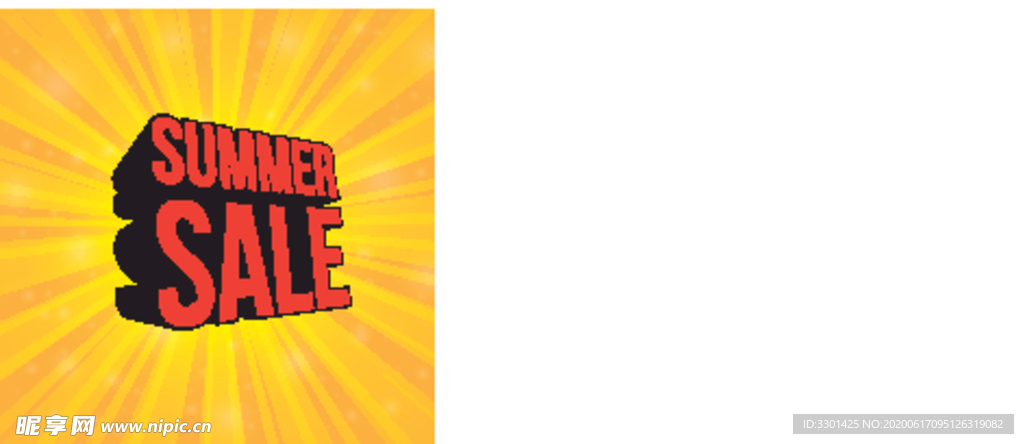 夏季促销立体字