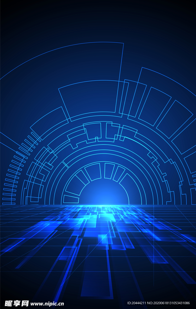 蓝色科技感商务背景