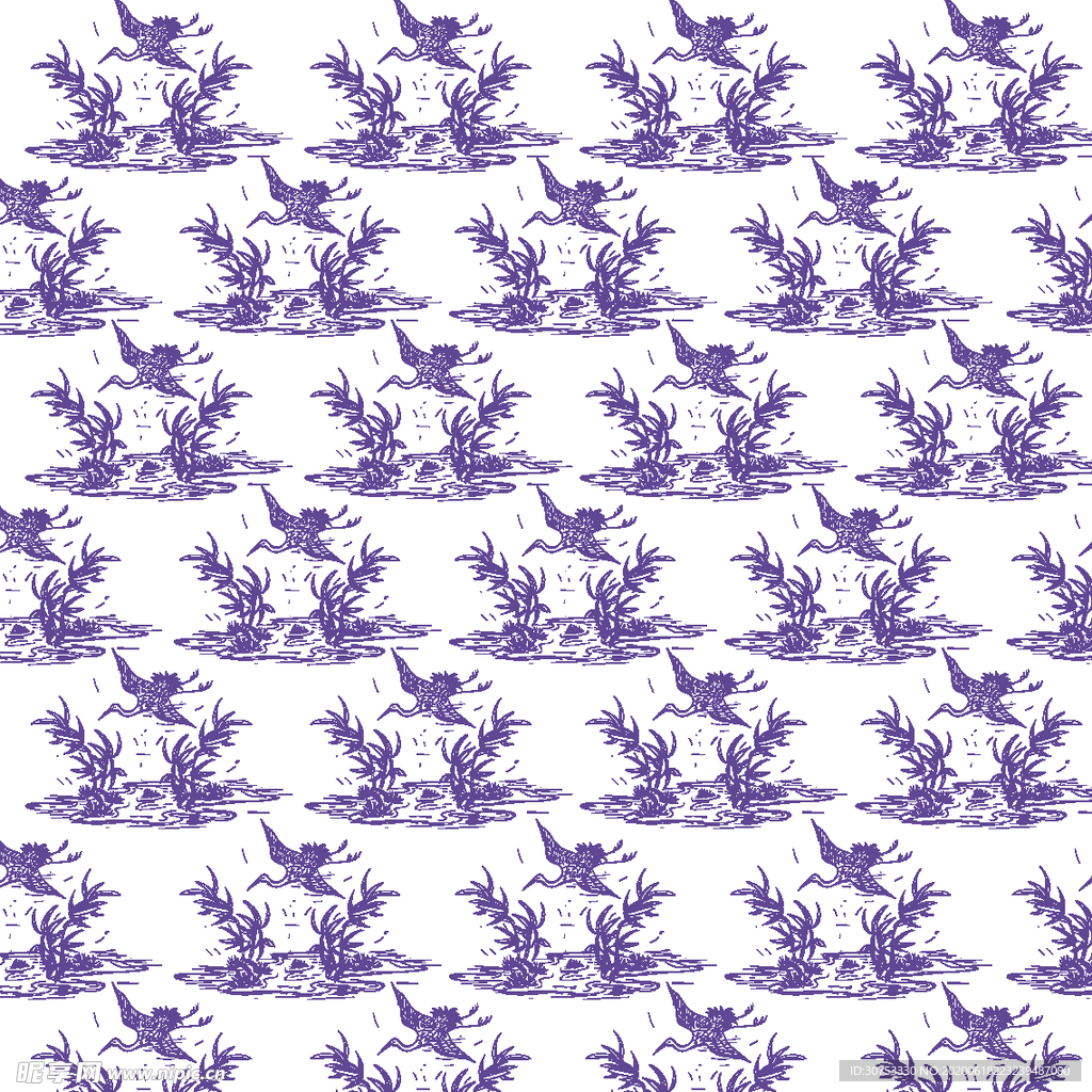 仙鹤 国潮 中国风 矢量图 鹤