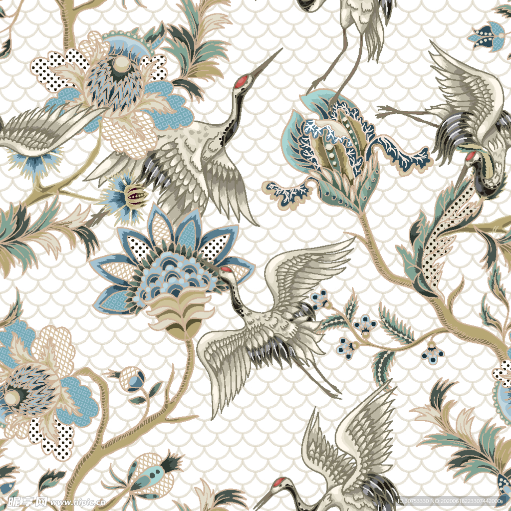 仙鹤 国潮 中国风 矢量图 鹤