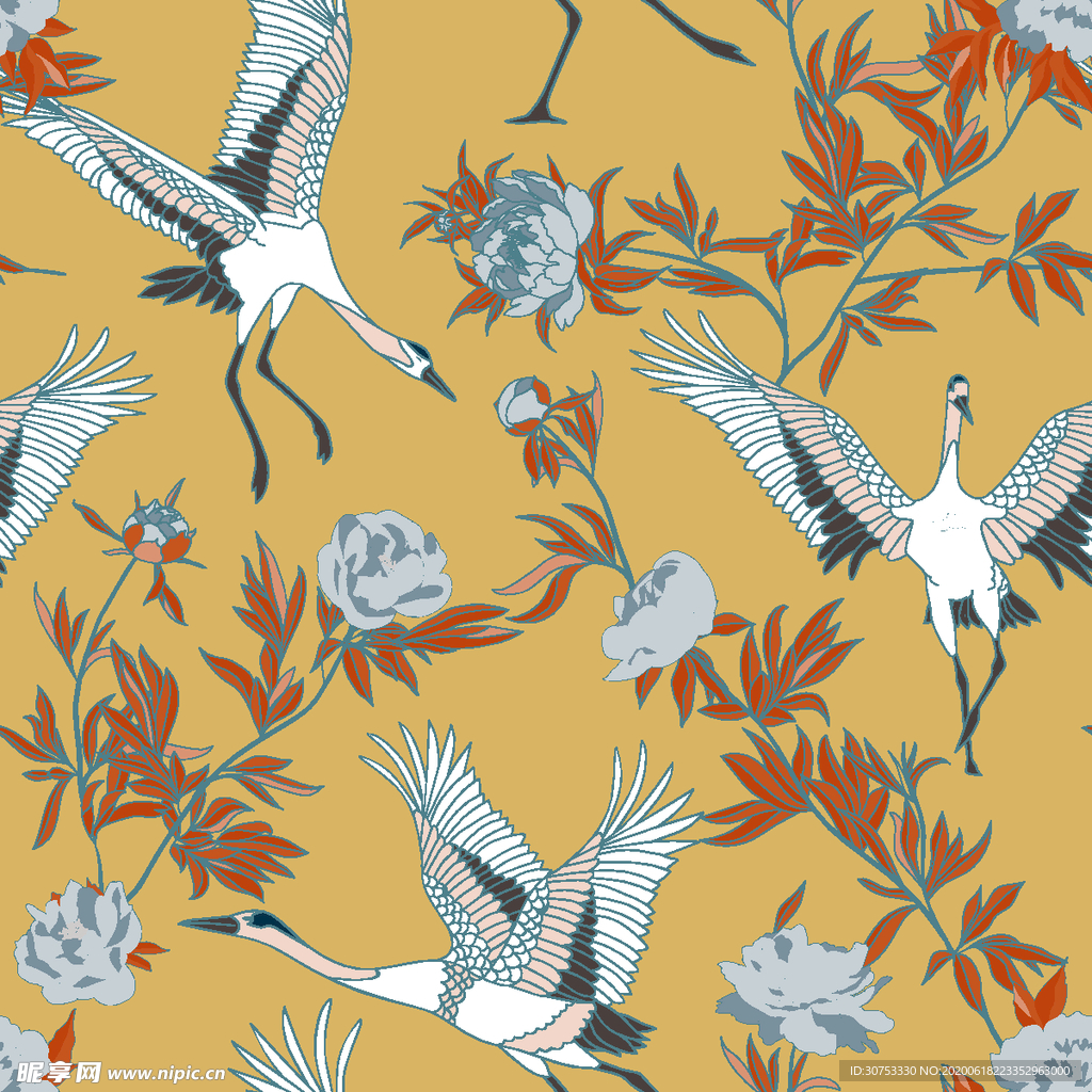 仙鹤 国潮 中国风 矢量图 鹤