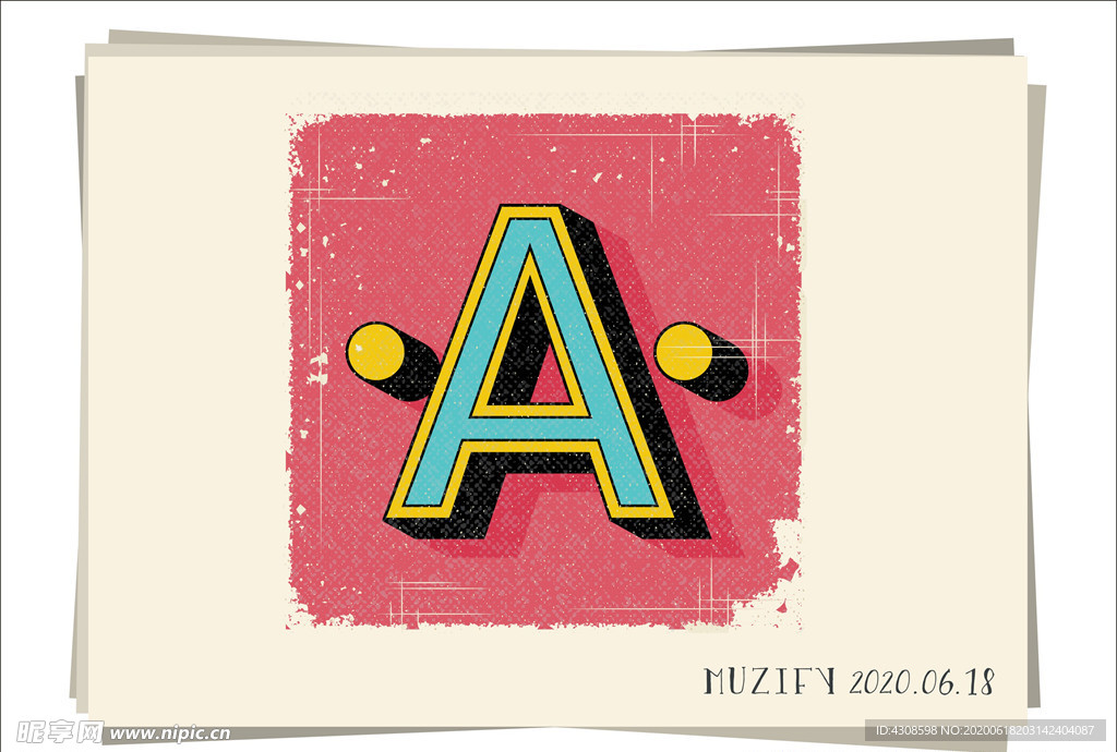 A 复古字母设计