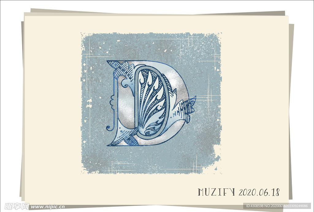 D 复古字母设计