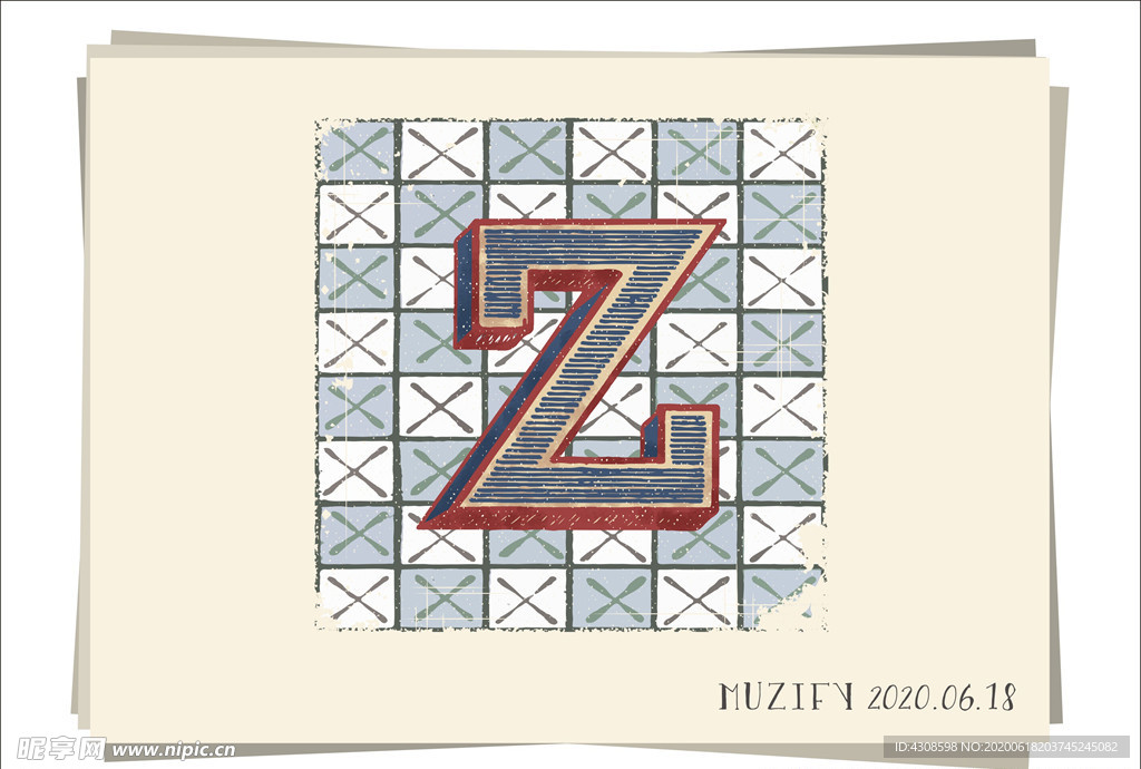 Z 复古字母设计