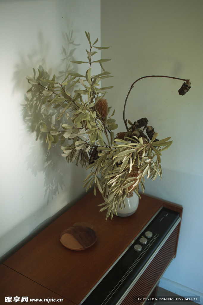 干花捧花瓶花插花图片