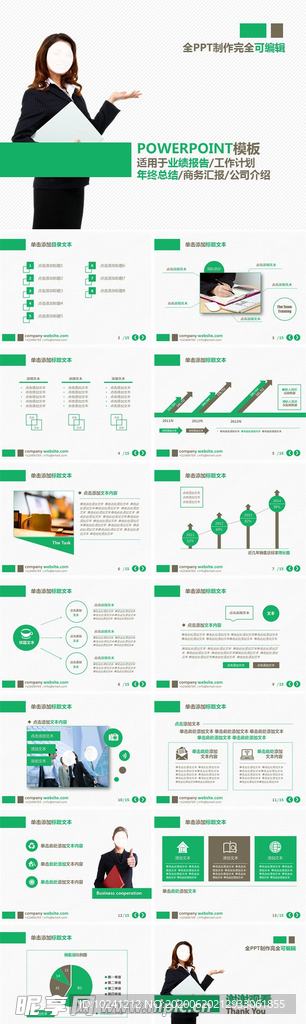 业绩报告工作计划PPT模板