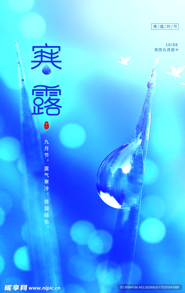 寒露古风传统复古冬季国风海报