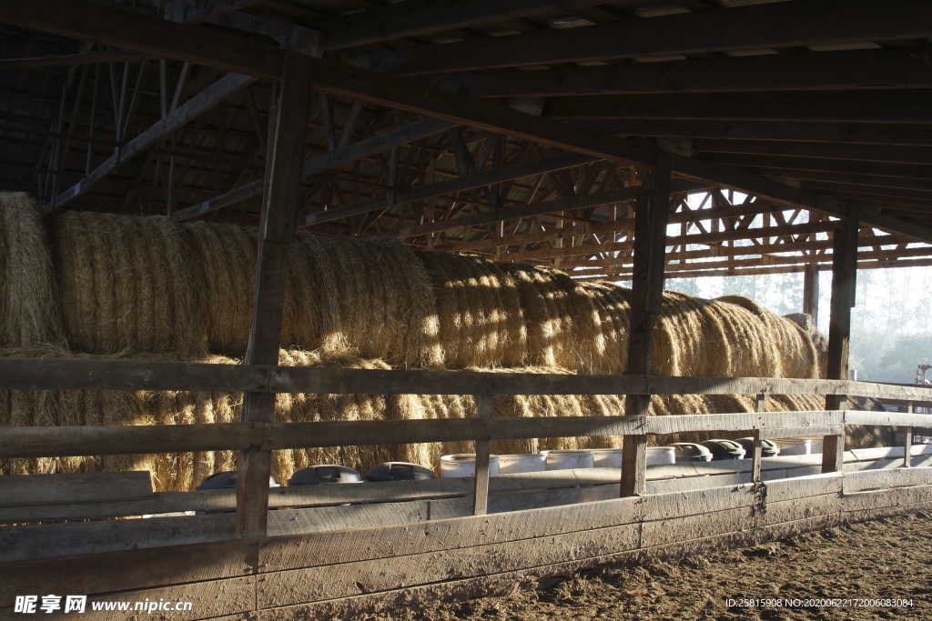 草垛麦草垛稻草垛图片