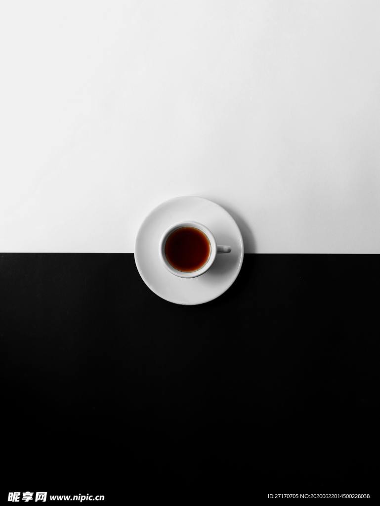 咖啡海报黑白背景素材