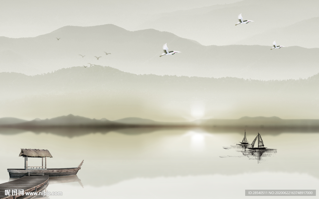 新中式山水图片