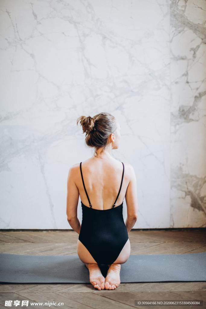 瑜伽健身运动美体休闲背景素材