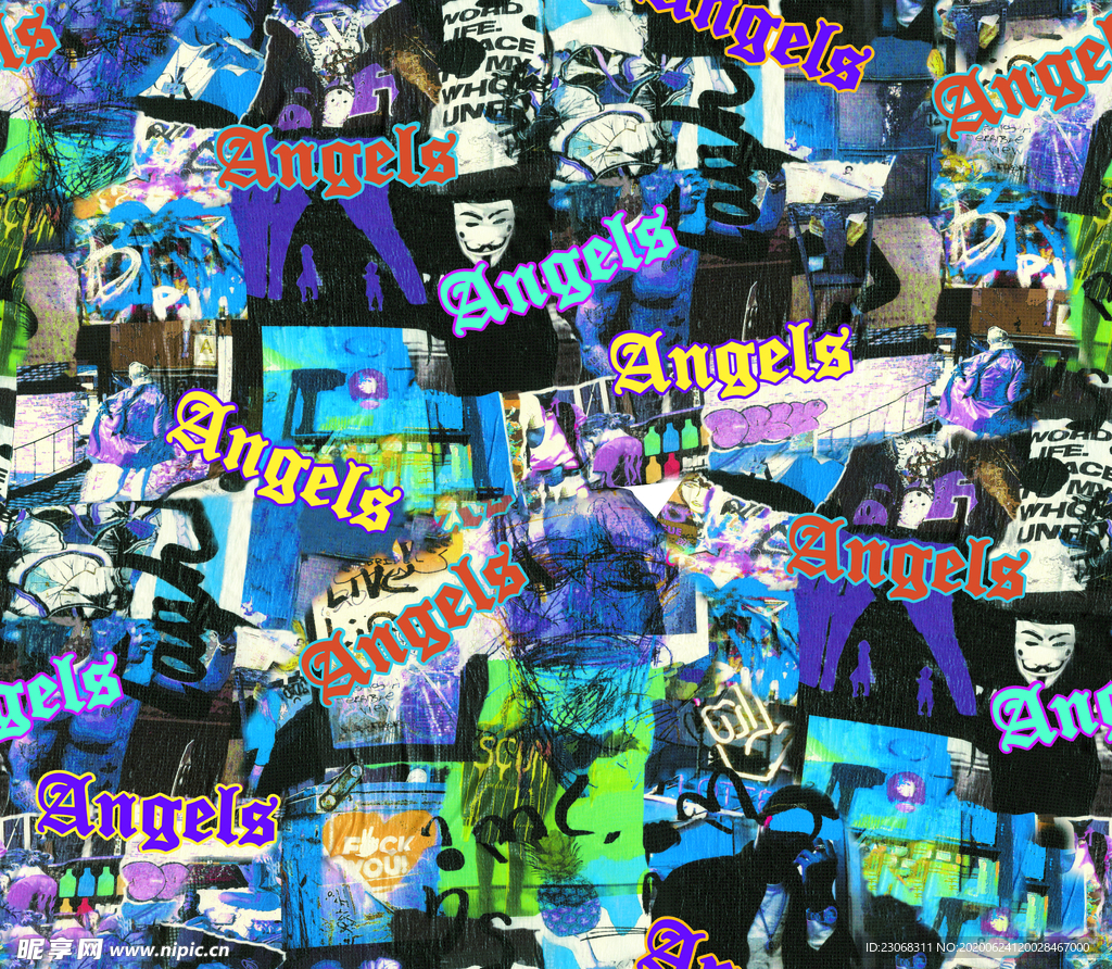 大牌字母抽象花