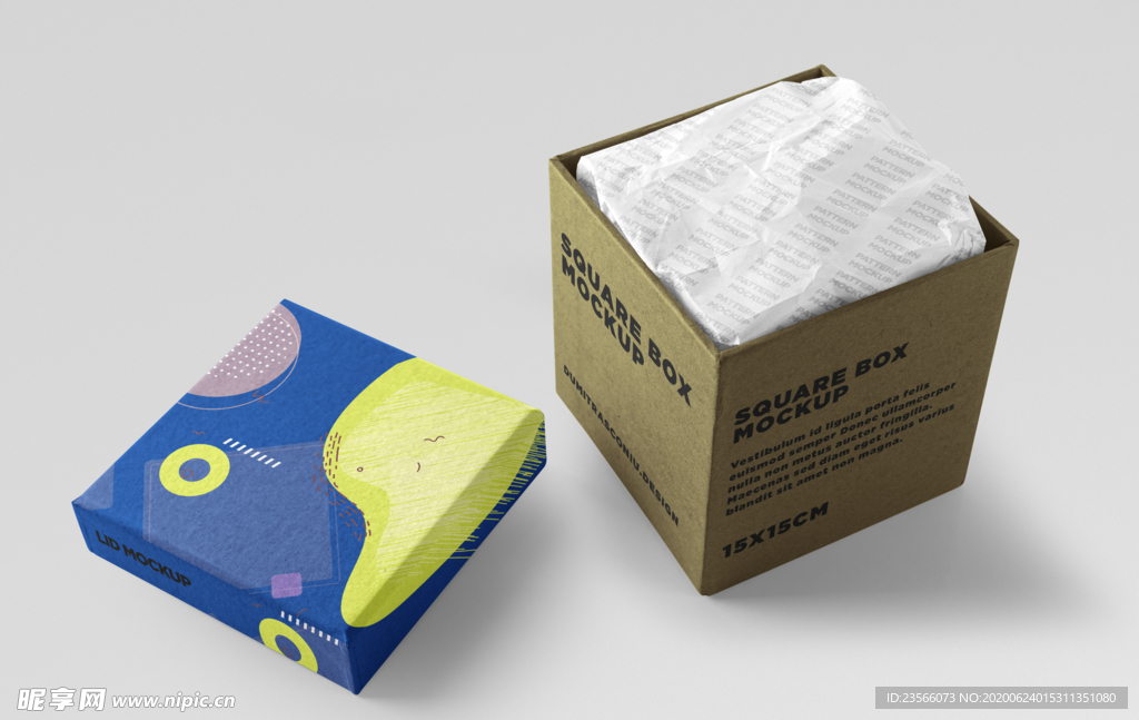 包装盒子展示效果图