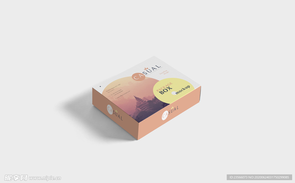 包装盒子展示效果图