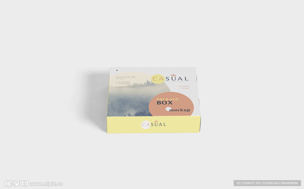 包装盒子展示效果图