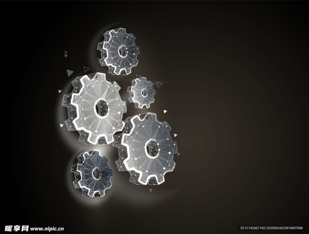 科技背景 工业 齿轮 科技