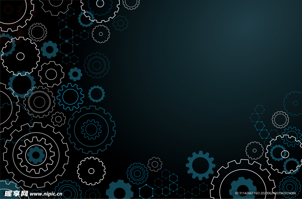 科技背景 工业 技术 齿轮