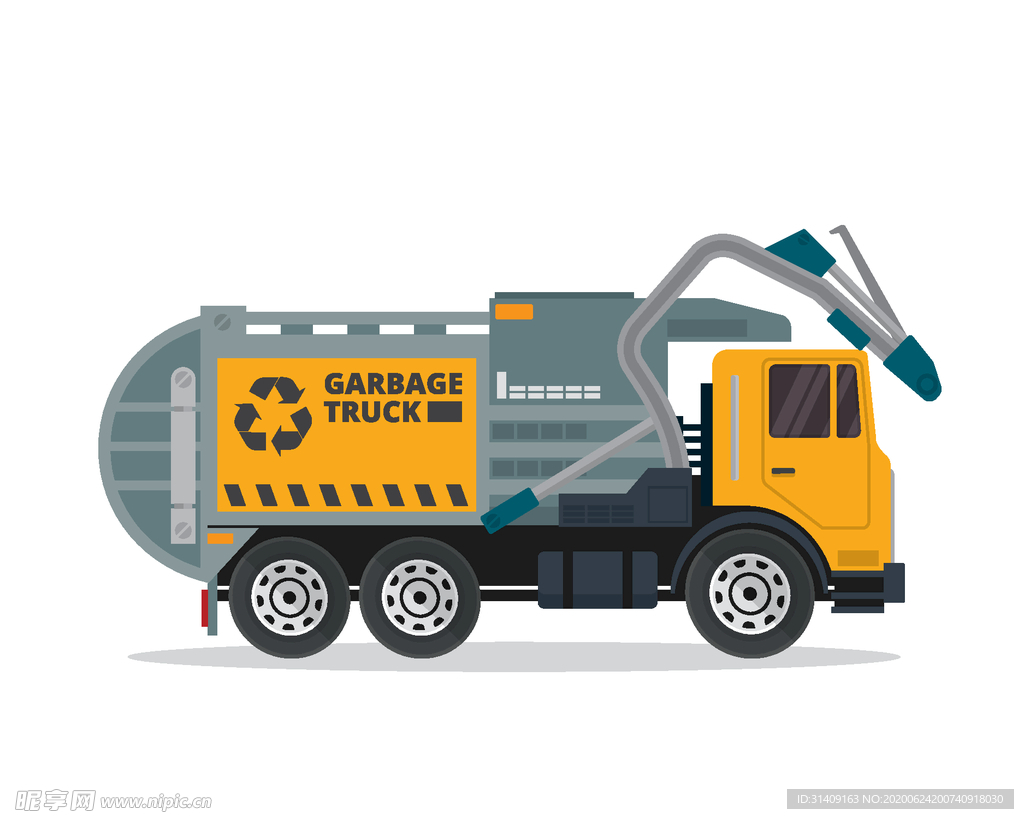 垃圾车矢量