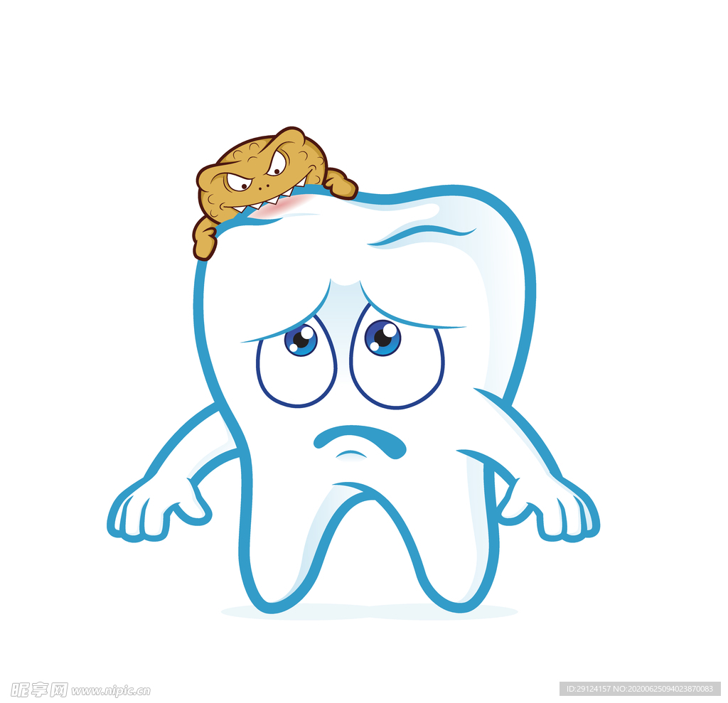 卡通牙齿