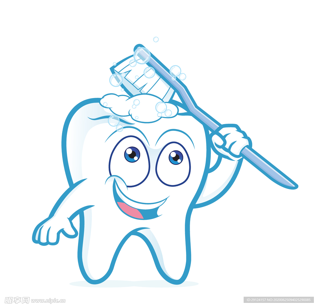 卡通牙齿