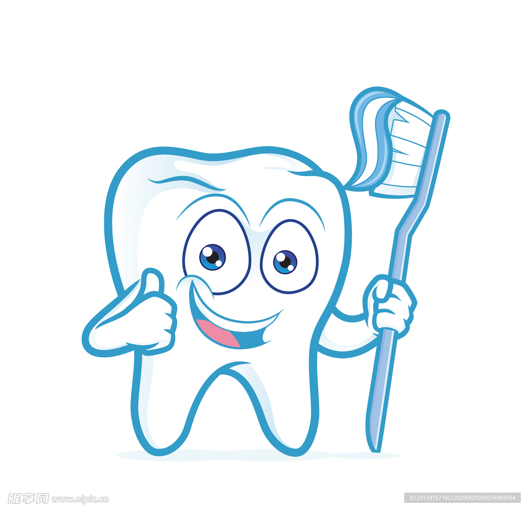 卡通牙齿