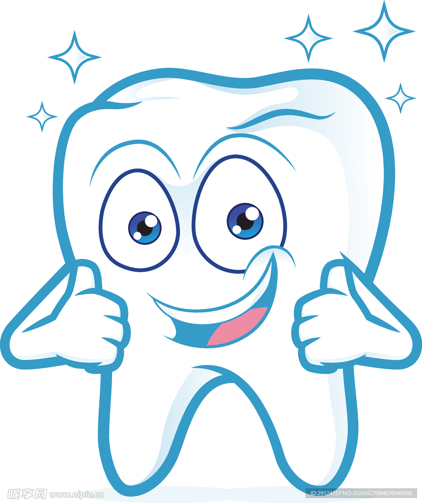 卡通牙齿