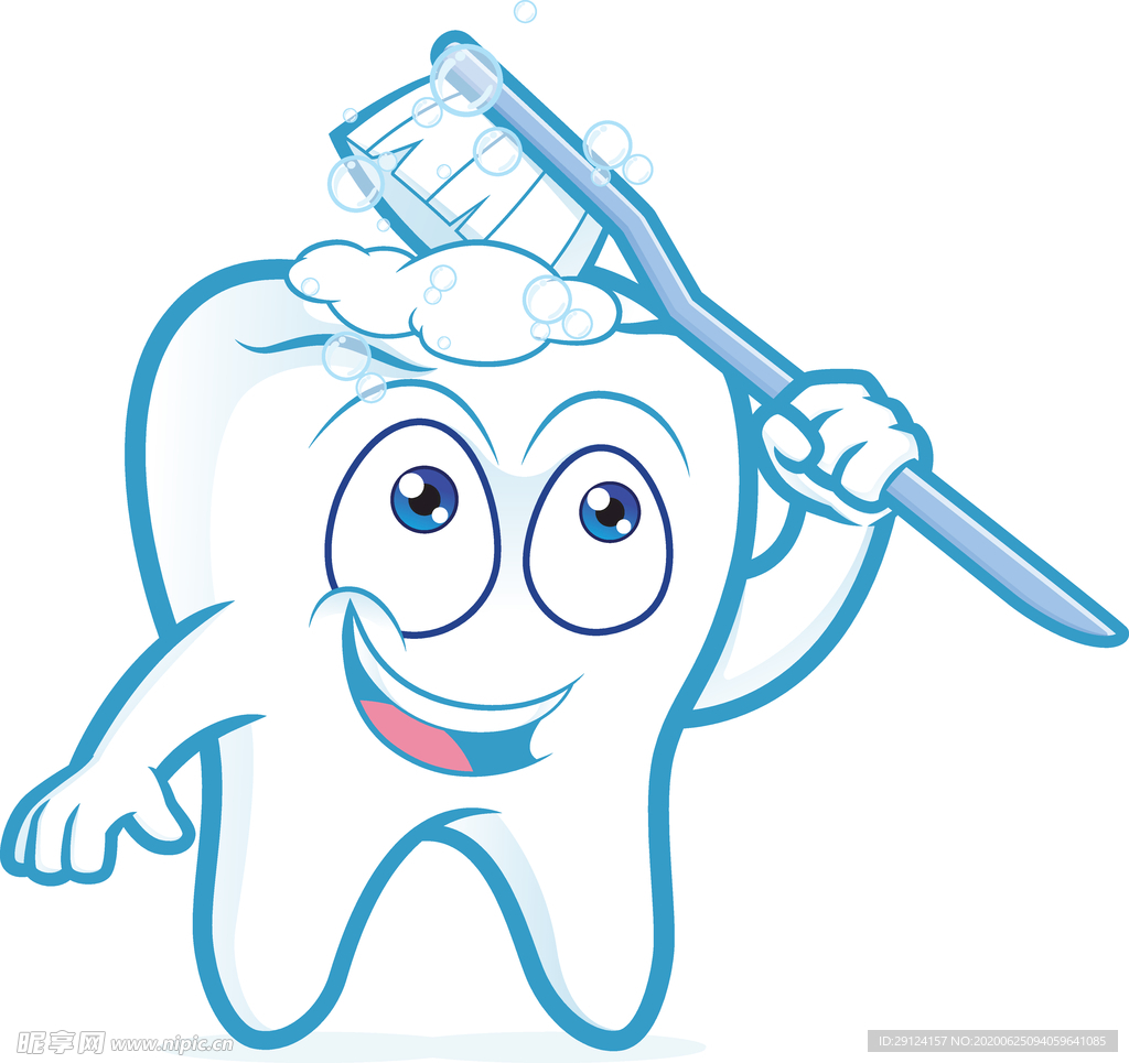 卡通牙齿