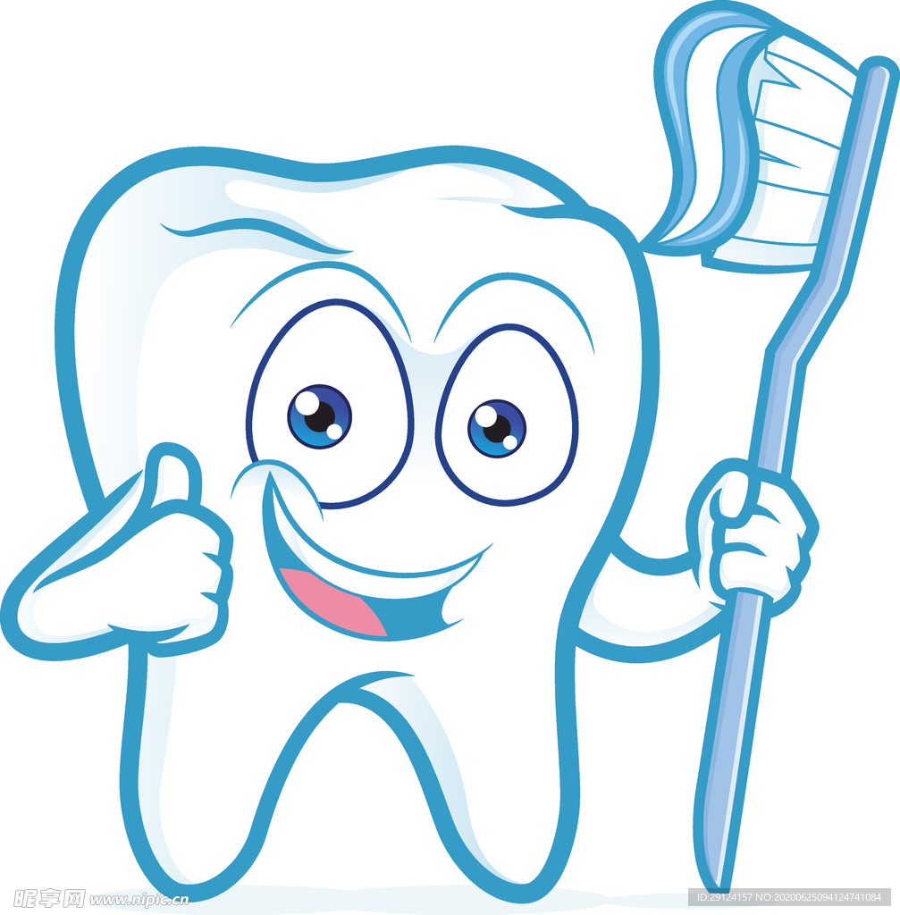 卡通牙齿