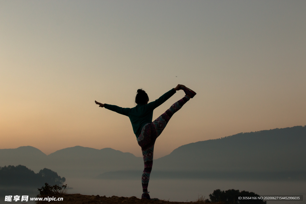瑜伽运动健身柔美背景素材