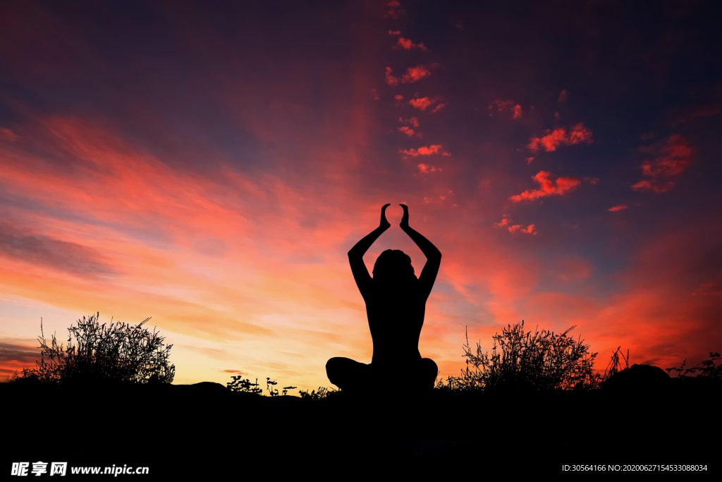 瑜伽运动健身柔美背景素材