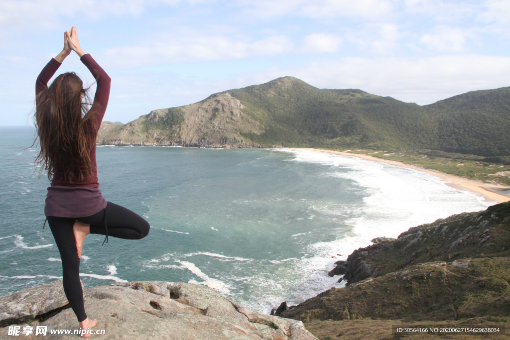 瑜伽运动健身柔美背景素材