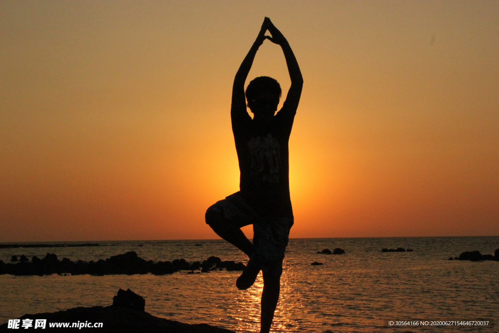 瑜伽运动健身柔美背景素材