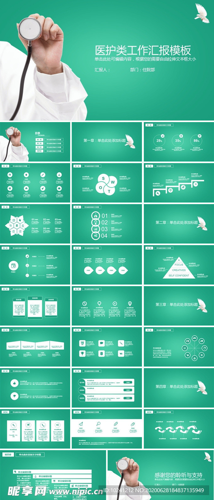 医护类工作汇报模板