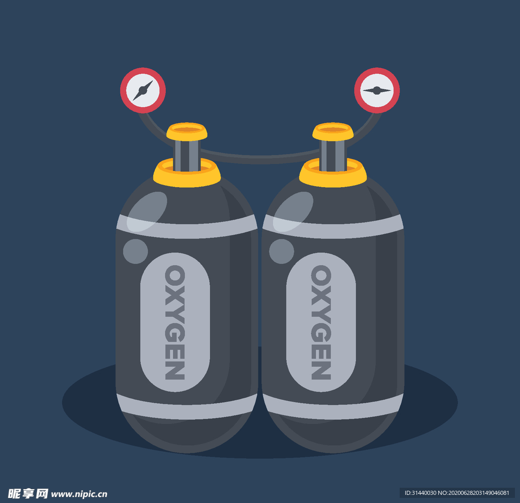 卡通氧气瓶