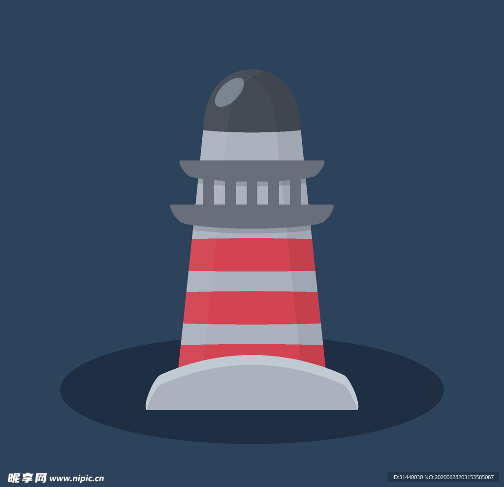 卡通灯塔