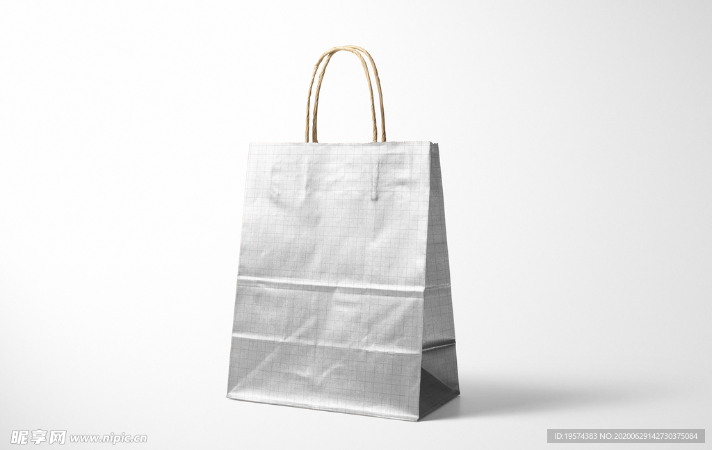 金属牛皮纸购物袋样机