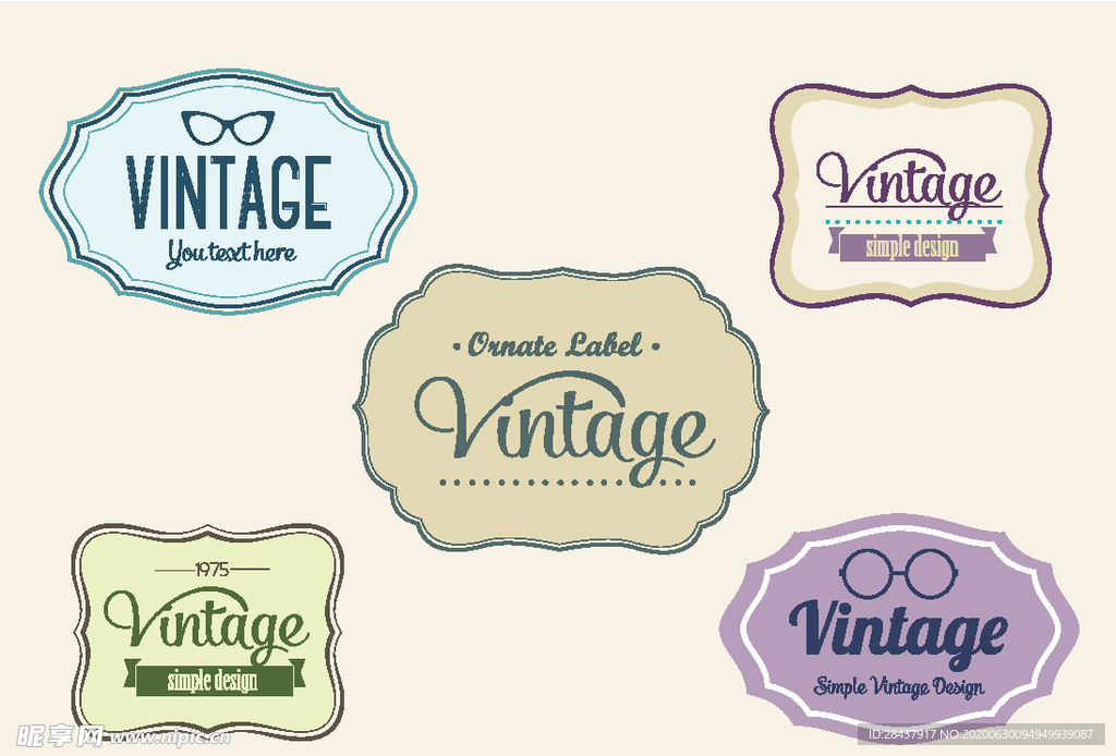 矢量标签素材