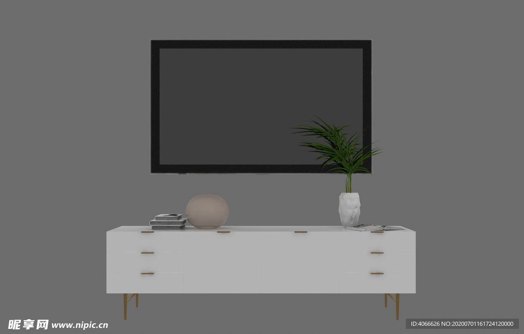 电视柜3d模型