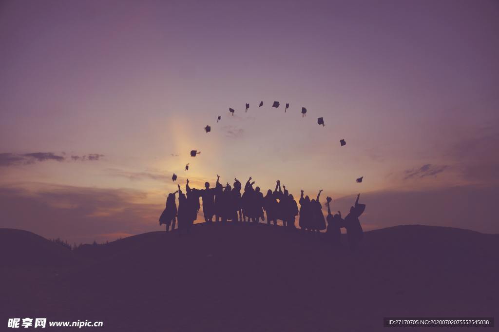 唯美毕业照彩虹桥