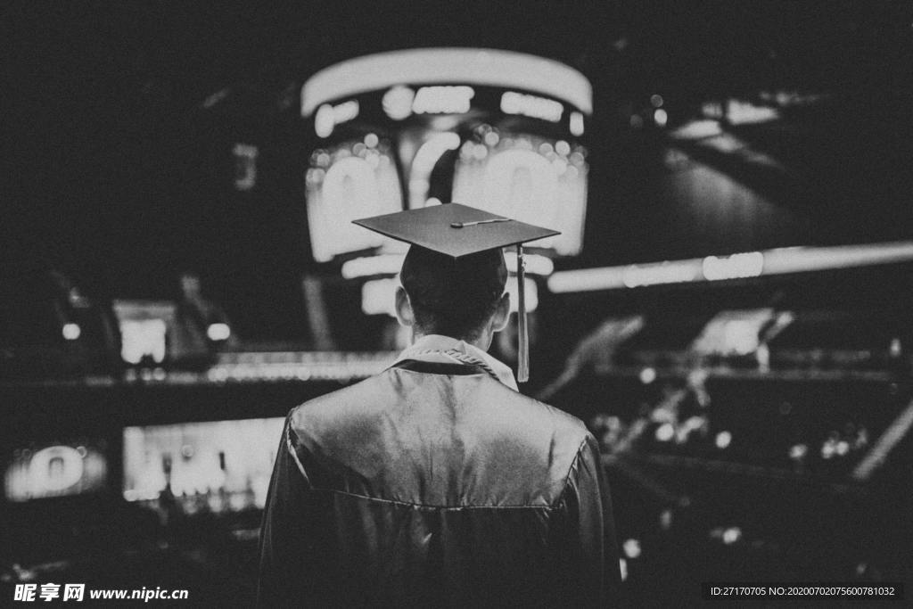 毕业季黑白老照片摄影