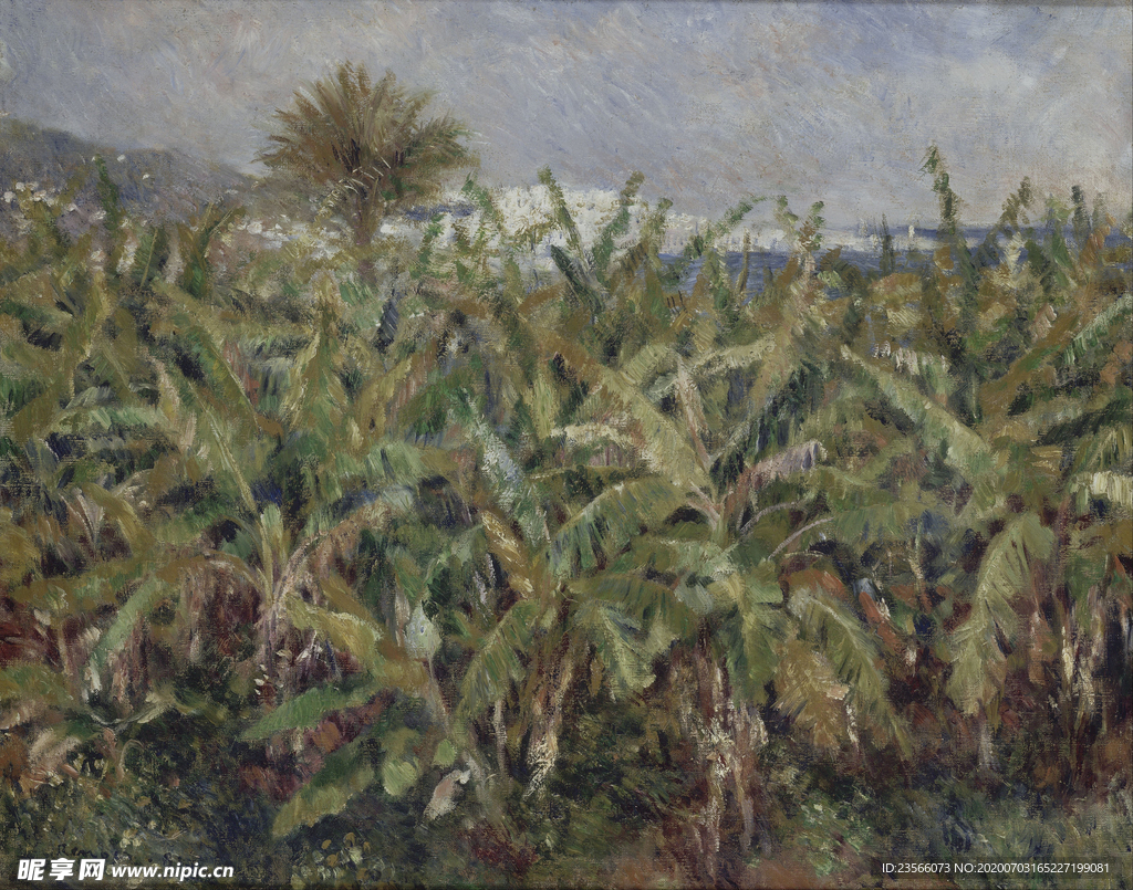 复古色调风景油画