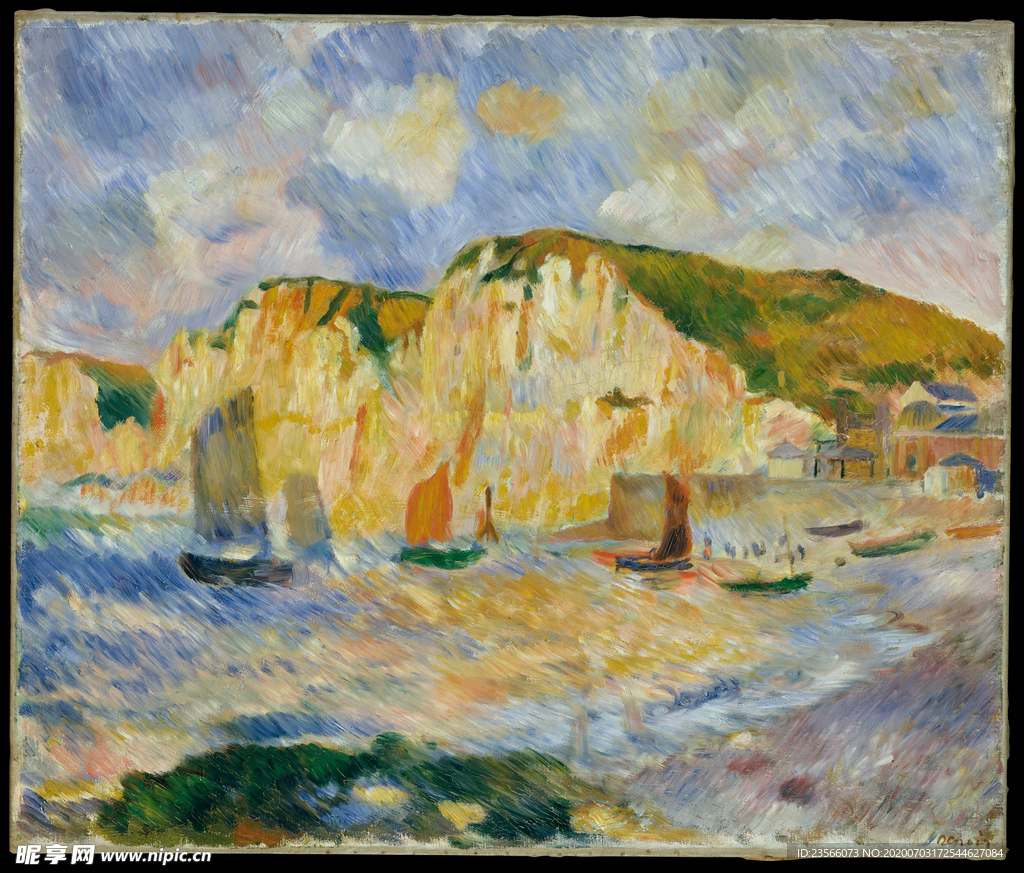 复古色调风景油画