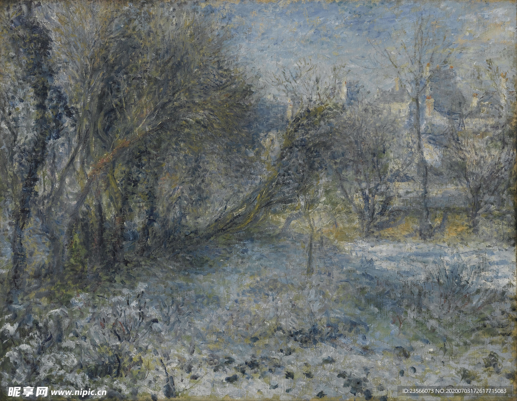 复古色调风景油画