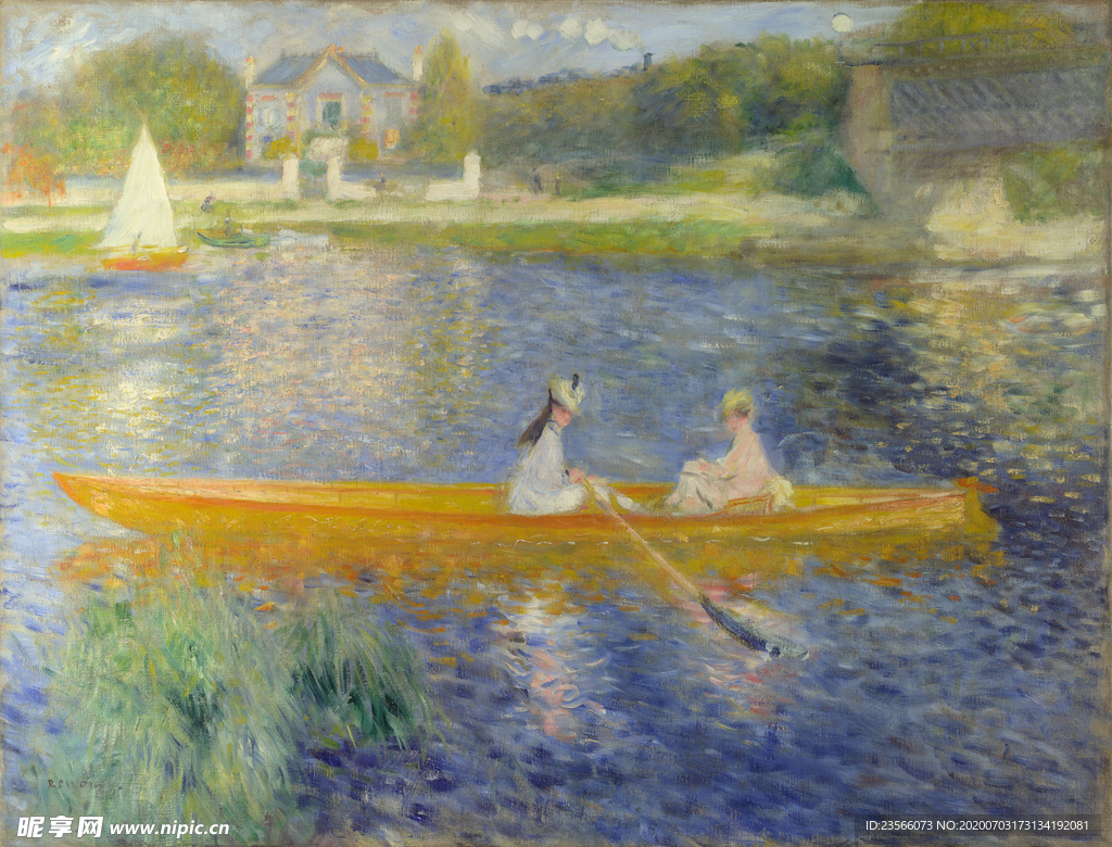 复古色调风景油画