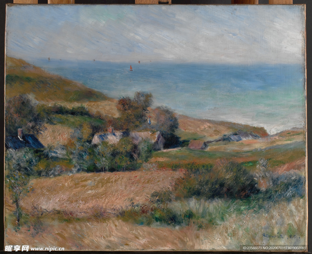 复古色调风景油画